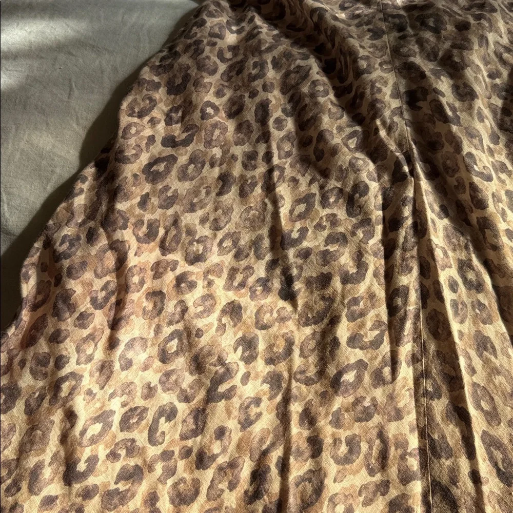 Zimmermann Women's Melody Strapless Maxi Dress In Leopard Size 1 π 100% linen π - Picture 6 of 11